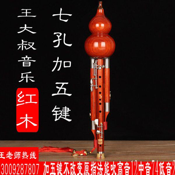 新艺超九孔加5键葫芦丝专业演奏型C/降B调宽音域乐器可吹高音1和2