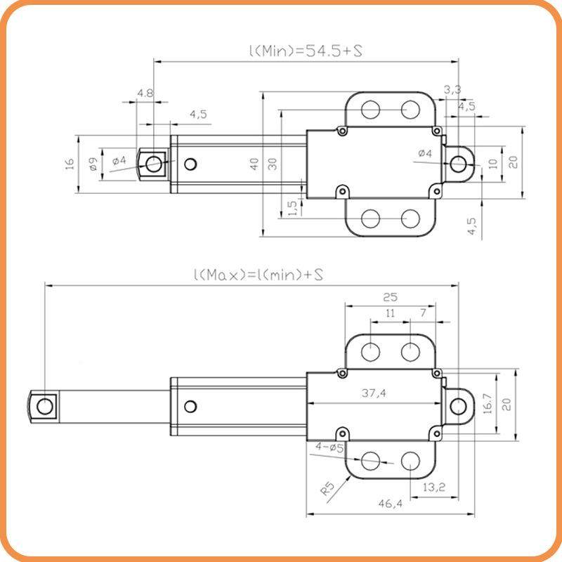 17.5184m升桌降充电你装置配件m电动翅膀微型迷推杆电动推杆