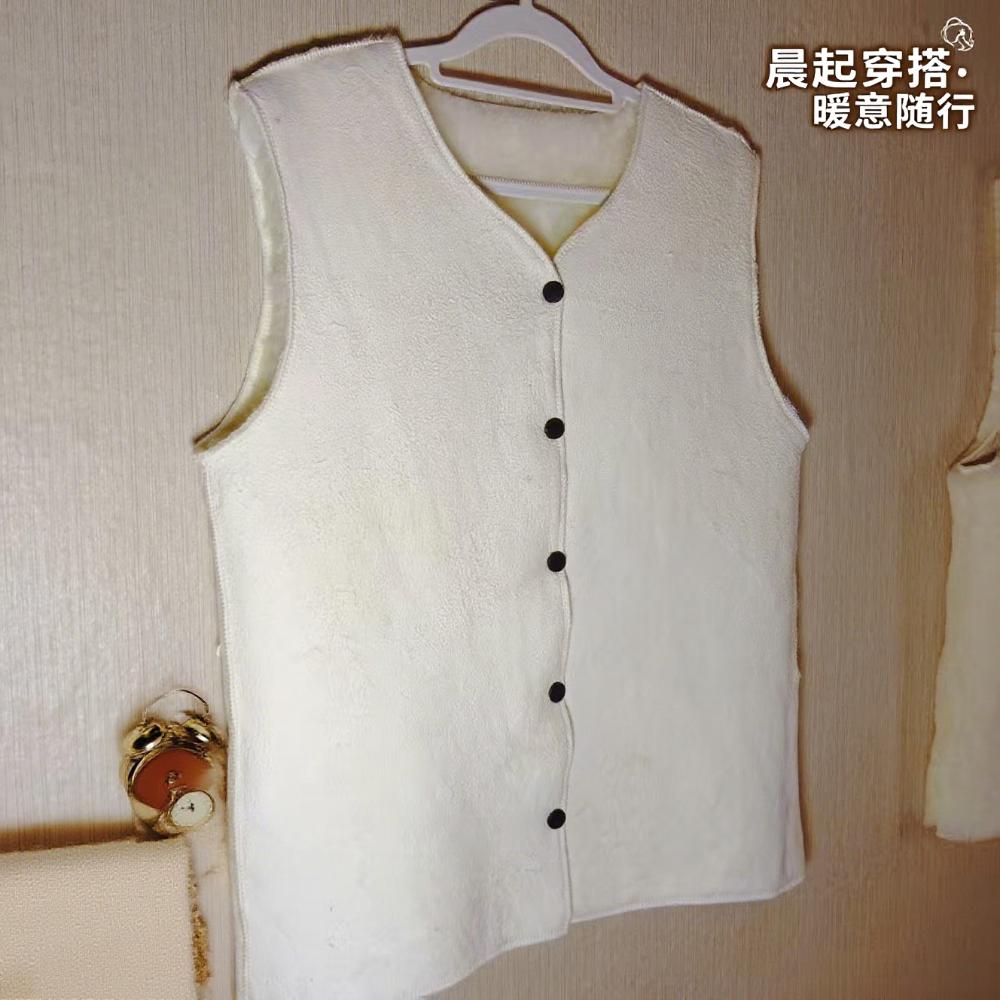 纯羊皮马夹羊毛马甲保暖加厚