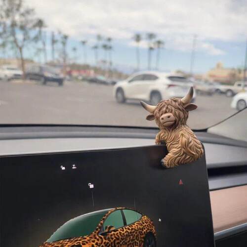 跨境新款Highland Cow Decoration地牛仪表盘装饰挂饰墙壁装饰