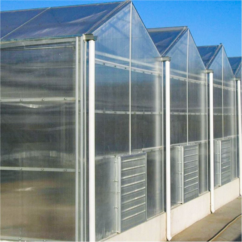 新型连栋实用型pc阳光板温室大棚全自动控制钢管骨架设计智能温室