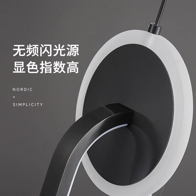 创意轻奢床头卧室小吊灯现代简约吧台电视背景墙长吊线灯跨境