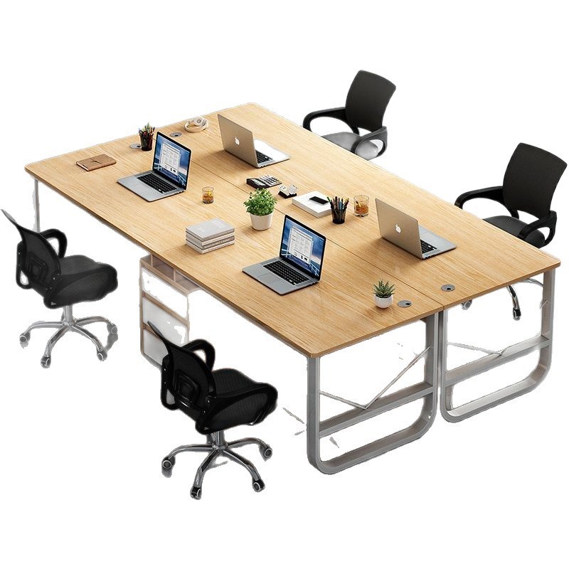 员工位多人办公桌办公室职员带抽屉简约双人位工作台简易电脑桌子