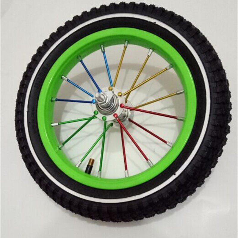 飞轮14寸18寸儿童16寸内外胎自行钢圈彩12寸辐条前轮带车车圈20寸