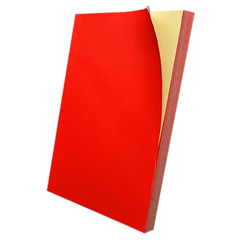 a4大红色色可选彩色激光喷墨铜版a4不干胶打印纸100张背胶书写