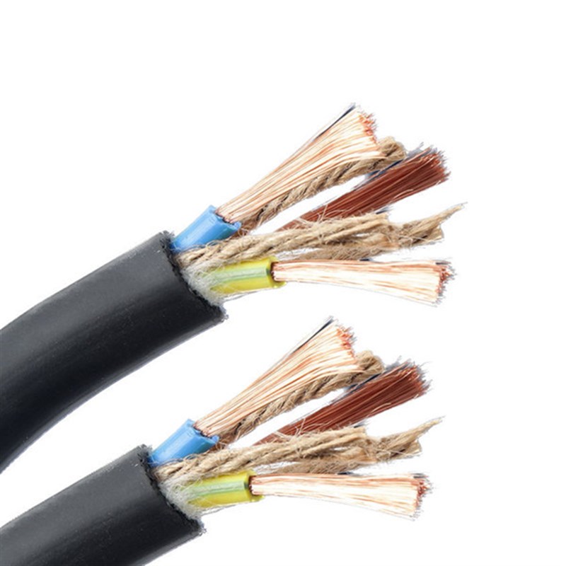 3*6平方铜芯电缆线农用三相380V三芯3线电线家用铜芯多股软线橡胶