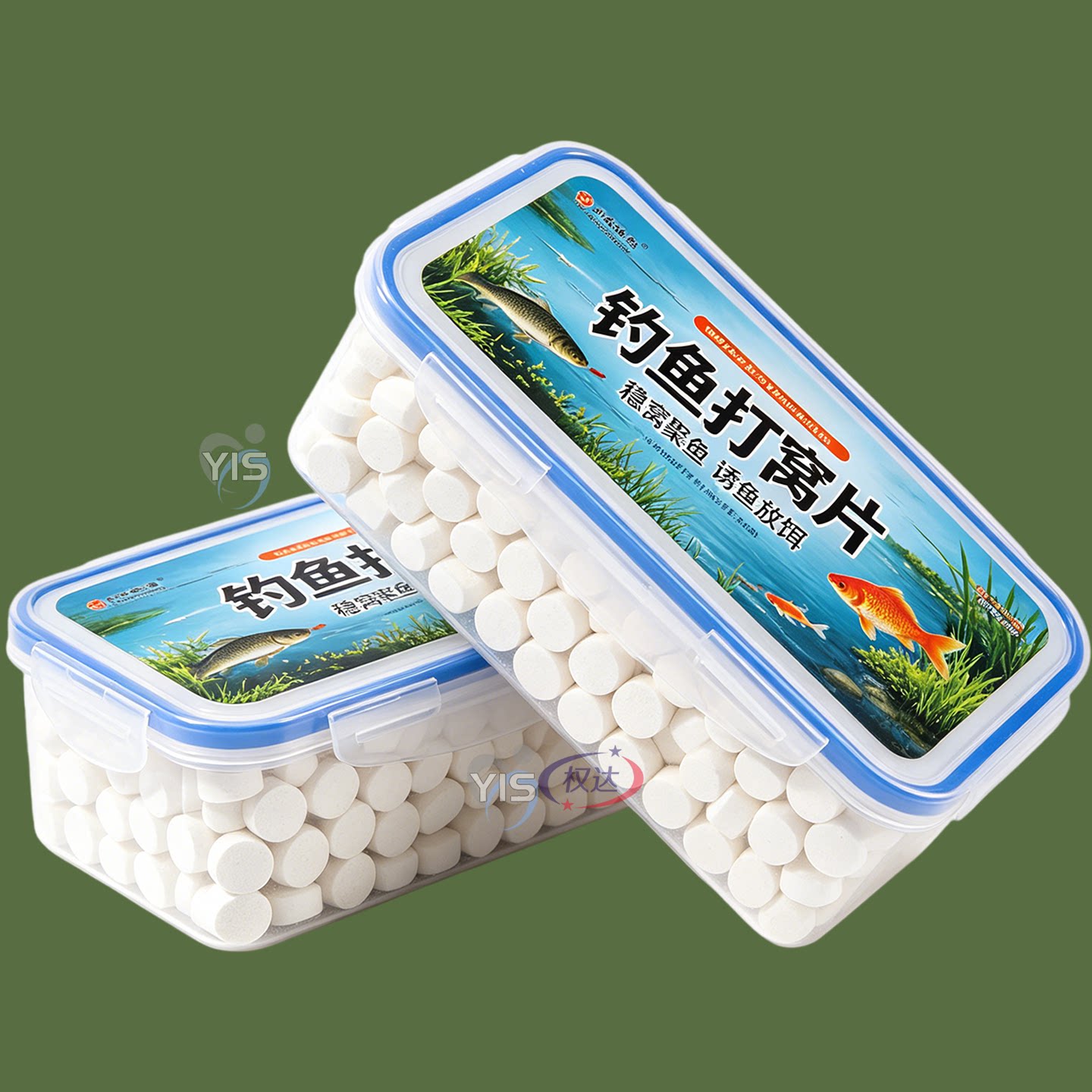 钓鱼打窝增氧片增氧颗粒鱼池塘野钓增氧片垂钓鱼长效增氧剂谷麦饵