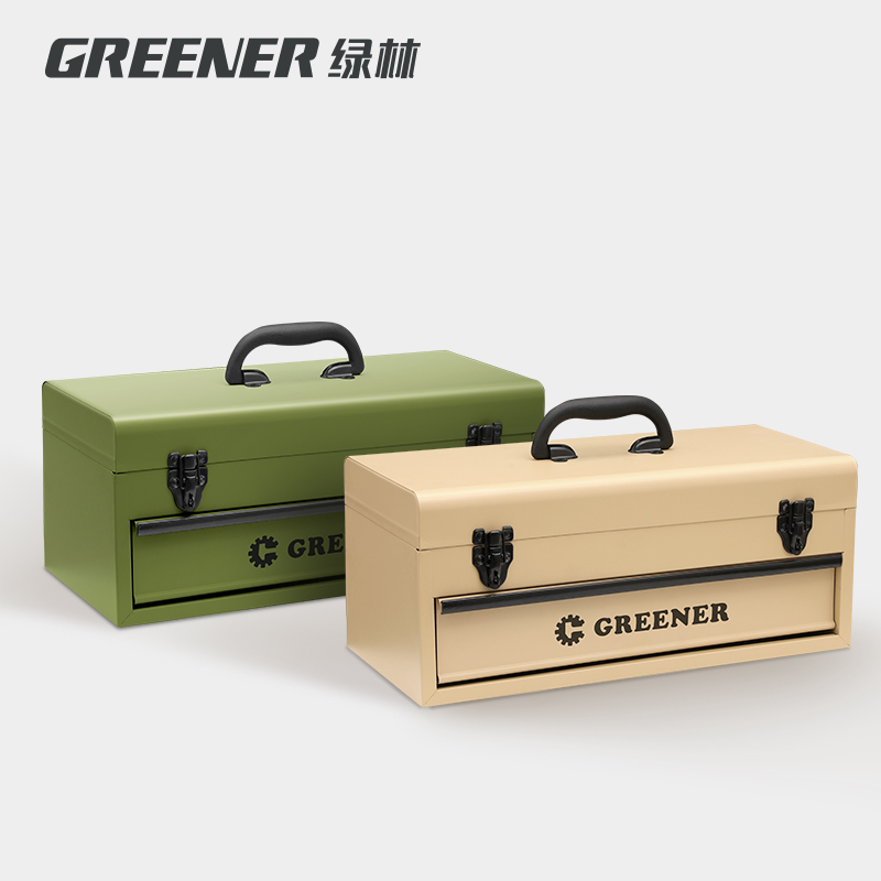 GREENER收纳箱 绿林高颜值收纳盒多层金属工具抽屉大储物盒ins风