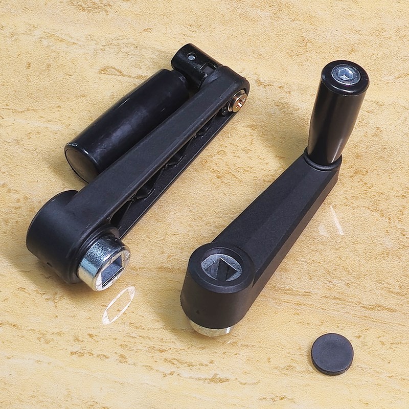 摇手柄手摇把机床升降转动可折叠方孔圆孔四方口尼龙摇动手柄旋转