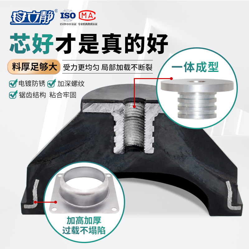 安立静JGF橡胶减震器水泵风机剪切式方形风机空气能柴油机减震垫