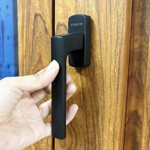 希美克CMECH黑色把手断桥窗执手平开窗门窗拉手铝合金窗锁方轴款