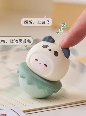 可爱不倒翁治愈情绪小摆件办公室桌面装饰品工位解压新年礼物女生