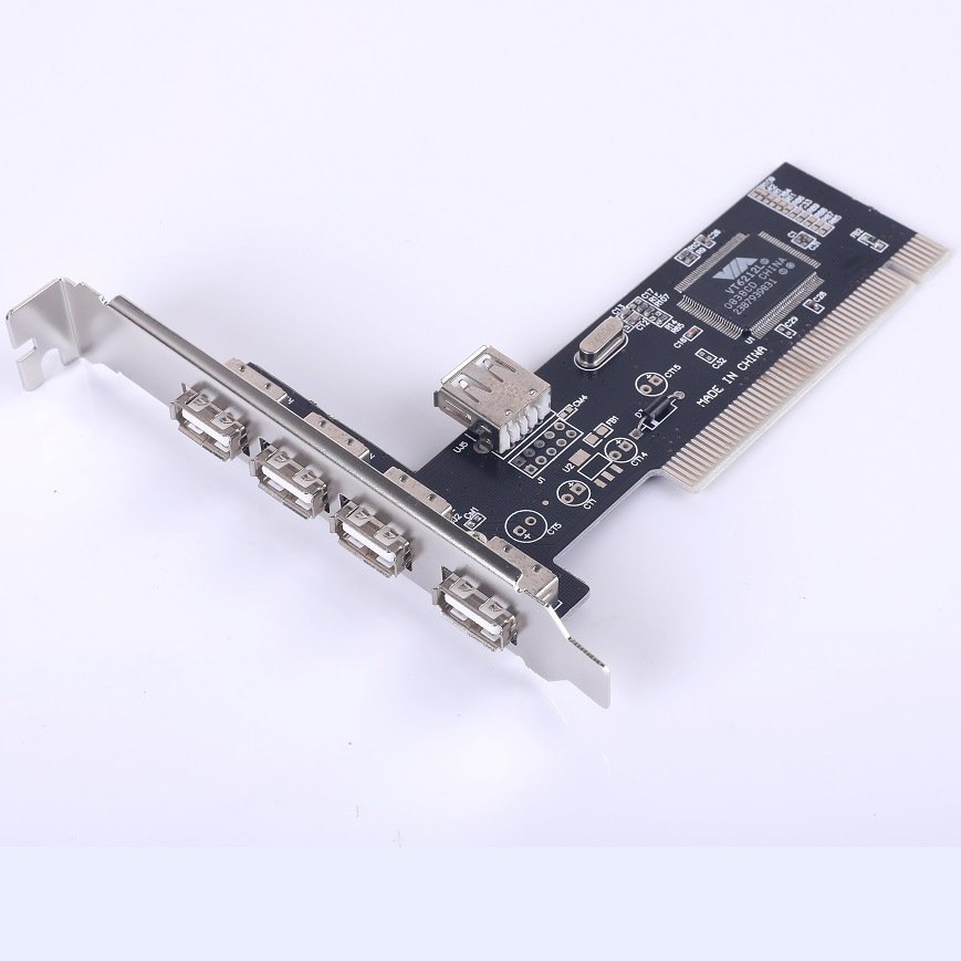 工厂 PCI转USB 2.0即插即用免驱台式机内置4+1转接卡USB扩展卡