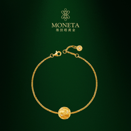 MONETA足金钻石绣球手链小号