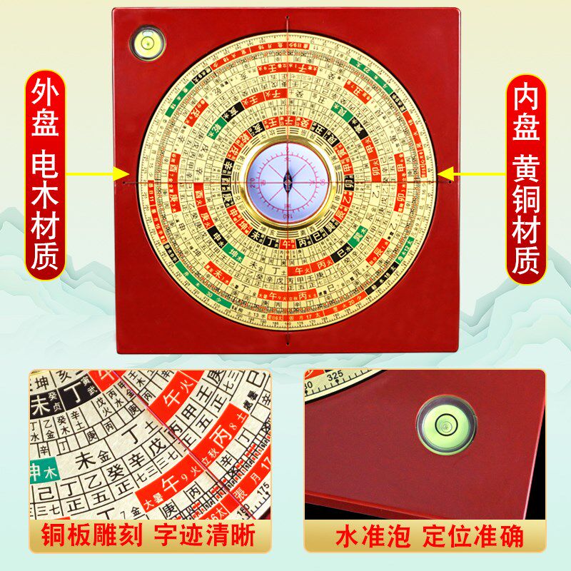 精工合罗盘精度大字体元合综合盘定位地质罗经仪