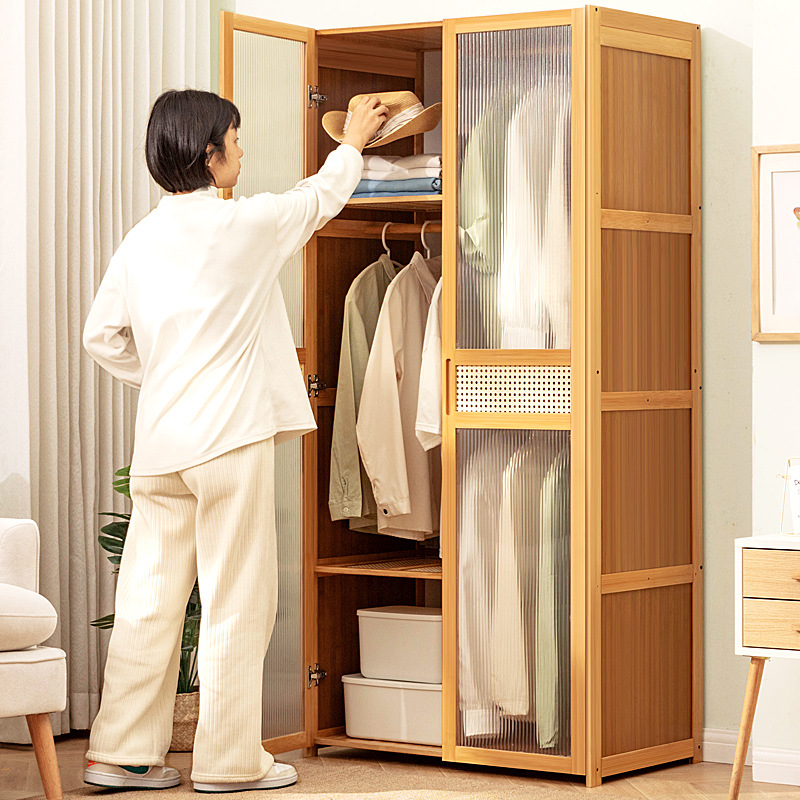 衣柜家用卧室木质推拉门儿童衣橱出租房屋用经济型柜子小户型