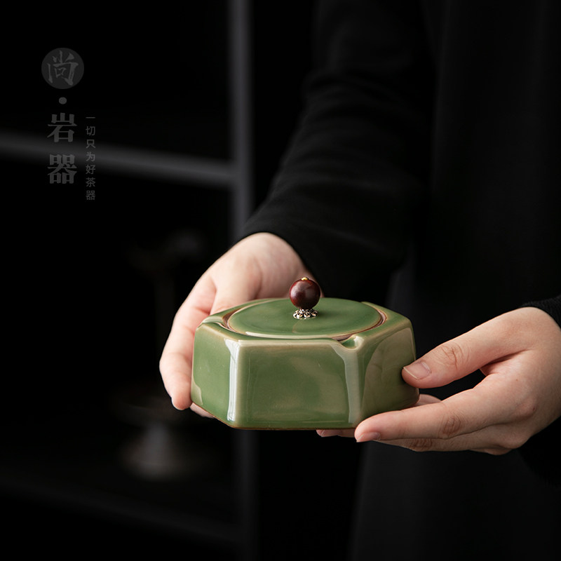 烟灰缸时尚潮流防飞灰带盖子烟灰缸客厅茶桌办公室用烟缸
