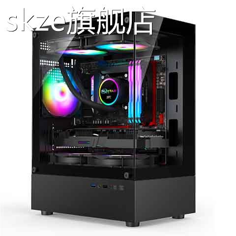 无立柱海景房机箱LOB电脑台式主鱼机MX-AT支明持240水冷缸侧透270