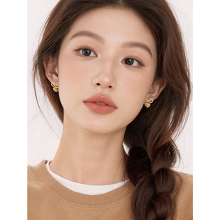 莉莉丝的心事|甜酷蝴蝶结爱心耳钉小众时尚气质精致轻奢百搭耳饰