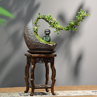 金邊六月雪盆景飄枝造型小盆栽茶桌禪意小老樁植物辦公茶室趣味