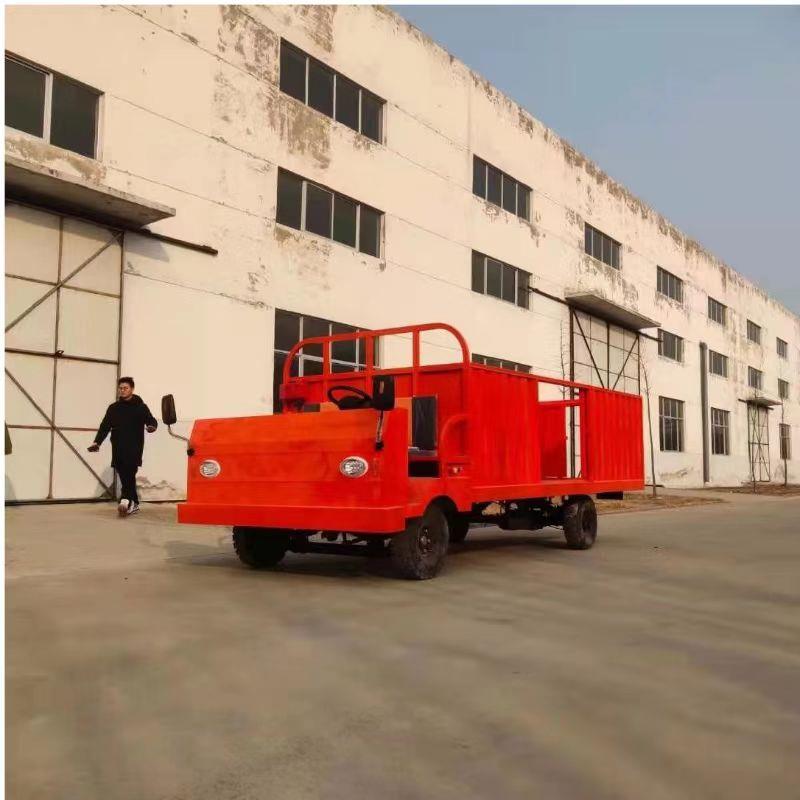 仓库物流倒货厂区拉货车四轮电动平板搬运货车养殖场拉猪车工具车
