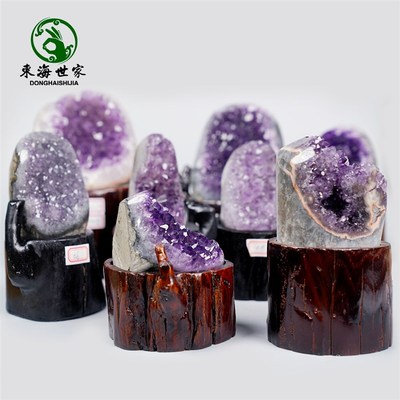 紫水晶摆件晶簇原石水晶消磁家居玄关书房酒柜办公室礼品桌面摆件