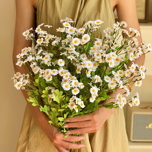 清新洋甘菊雏菊仿真花手捧花花束