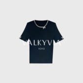 珍珠围领蝴蝶缀饰针织上衣M2506004 法式 Valkyvia 悠悠奢品