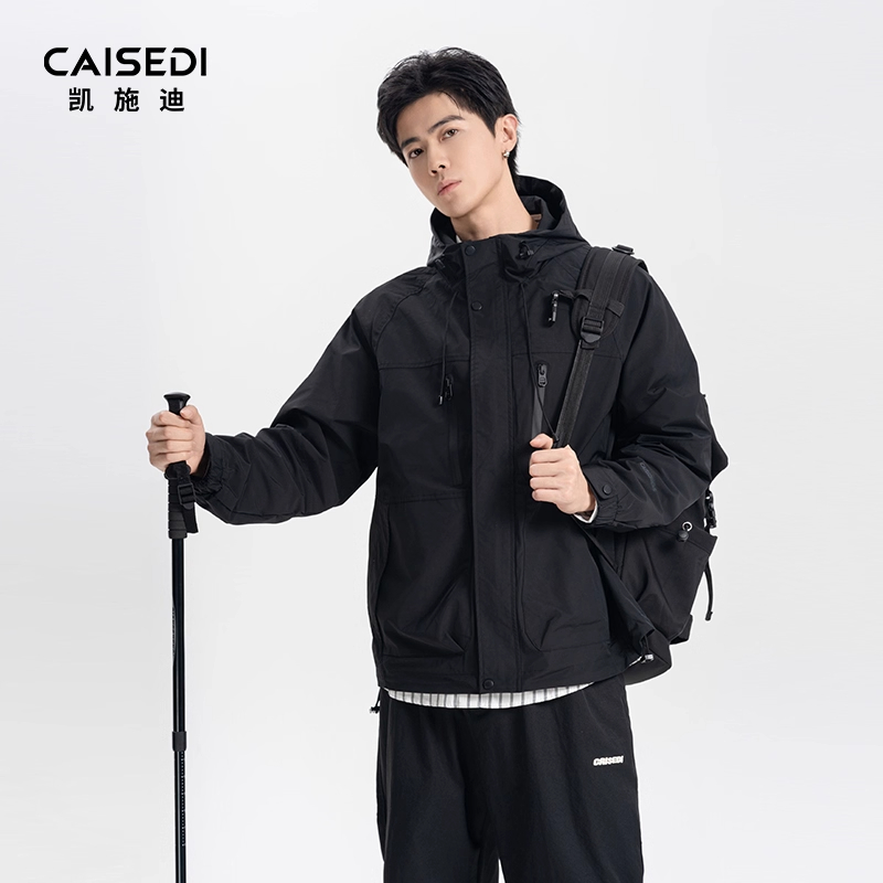 凯施迪冲锋衣男款痞帅风防风防水