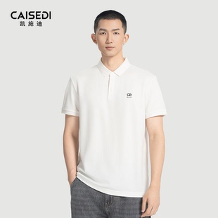 凯施迪polo衫 夏季 CAISEDI 男士 简约休闲英文刺绣翻领短袖 T恤男款