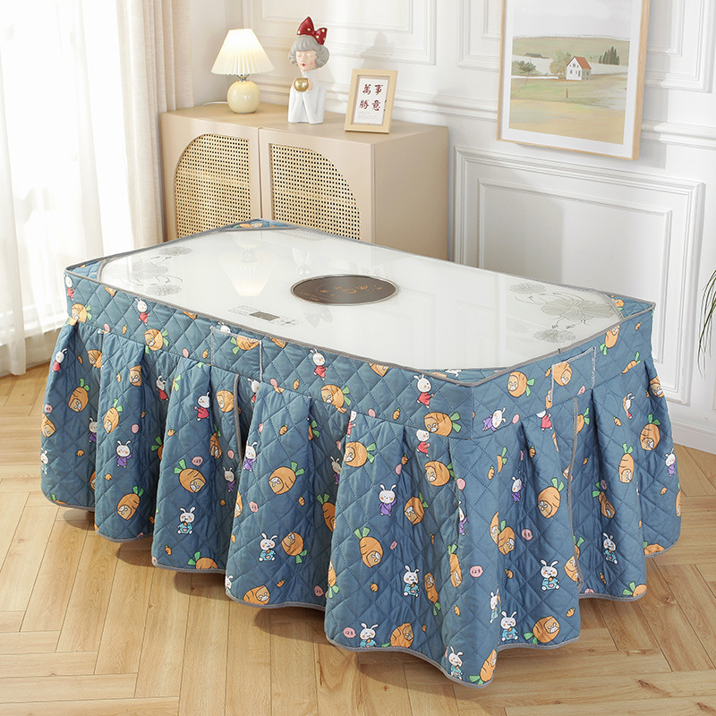 长方形烤火桌子罩加厚防水取暖电暖炉罩茶几家用布罩烤火被