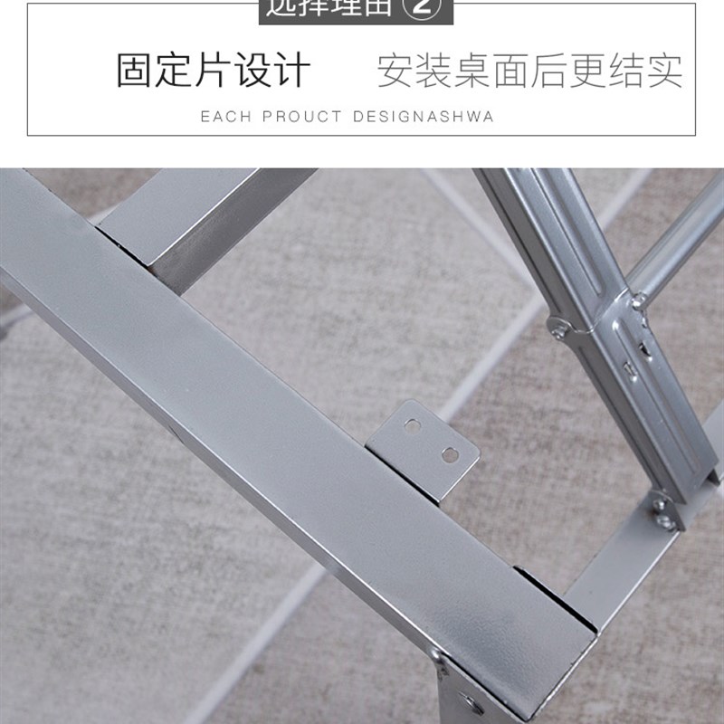 饭桌腿支架 折叠桌子架正方形 餐桌脚架子 桌子腿桌架金属桌架子