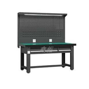 重型工作台防静电钳工台操作台台车间实验室桌子带挂板