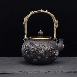 泡茶壶日式 纯手工铁c壶家用铸铁茶壶套装 煮茶炉煮水壶煮茶器