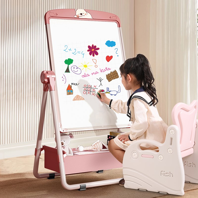 儿童画板家用磁性支架式面教学小黑板宝宝水彩色涂鸦可擦写白板