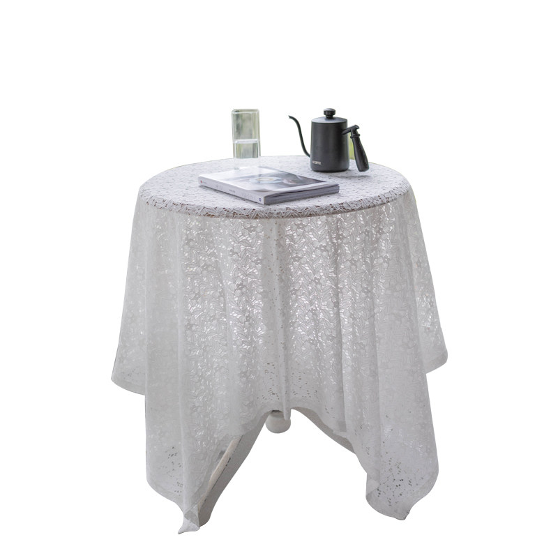 法式白色公风蕾丝桌布小新长方形台布茶几盖布韩式田园餐桌布