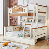 上下铺层床实木子母床儿童床上下床男孩低床小户型两层床木床