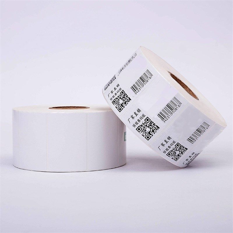 铜版纸干胶 标签贴纸 空白条码干胶打印纸**张 单排