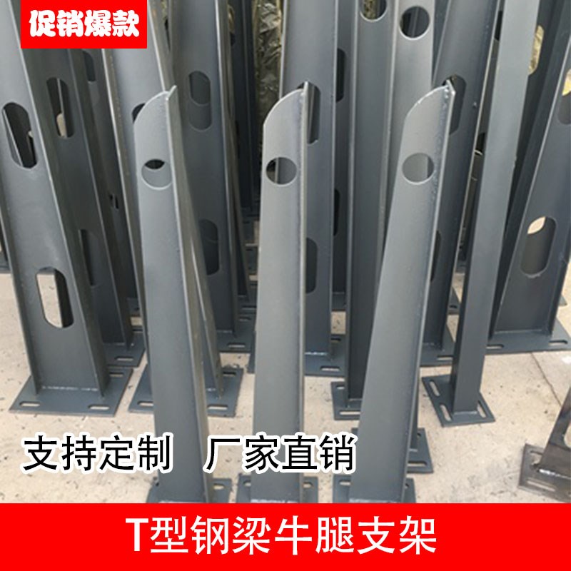 碳钢钢化玻璃雨棚雨搭钢梁牛腿支架玻璃幕墙爪配件T型异形H型定制