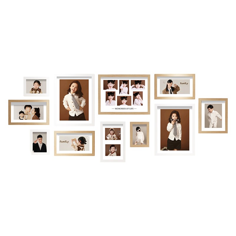 创意照片墙高级感客厅diy装饰免打孔相册墙上相框家庭背景墙