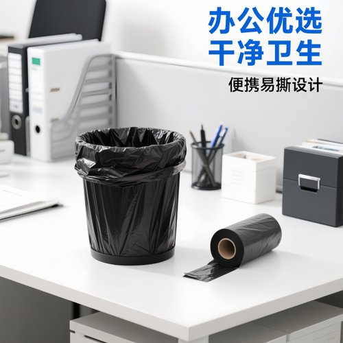 加厚黑色垃圾袋中大号手提家用厨房手提一次性背心塑料包装袋批发