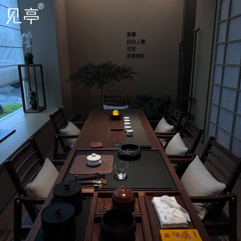 见亭款新意式白蜡现代办公室家具茶桌椅茶台,住宅家具,家用茶台/茶桌,淘宝优惠券,粉丝福利购,淘宝优惠卷