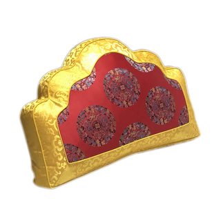 宫廷元宝靠垫手工祥云莲靠包罗汉床扇形大抱枕沙发靠背靠山