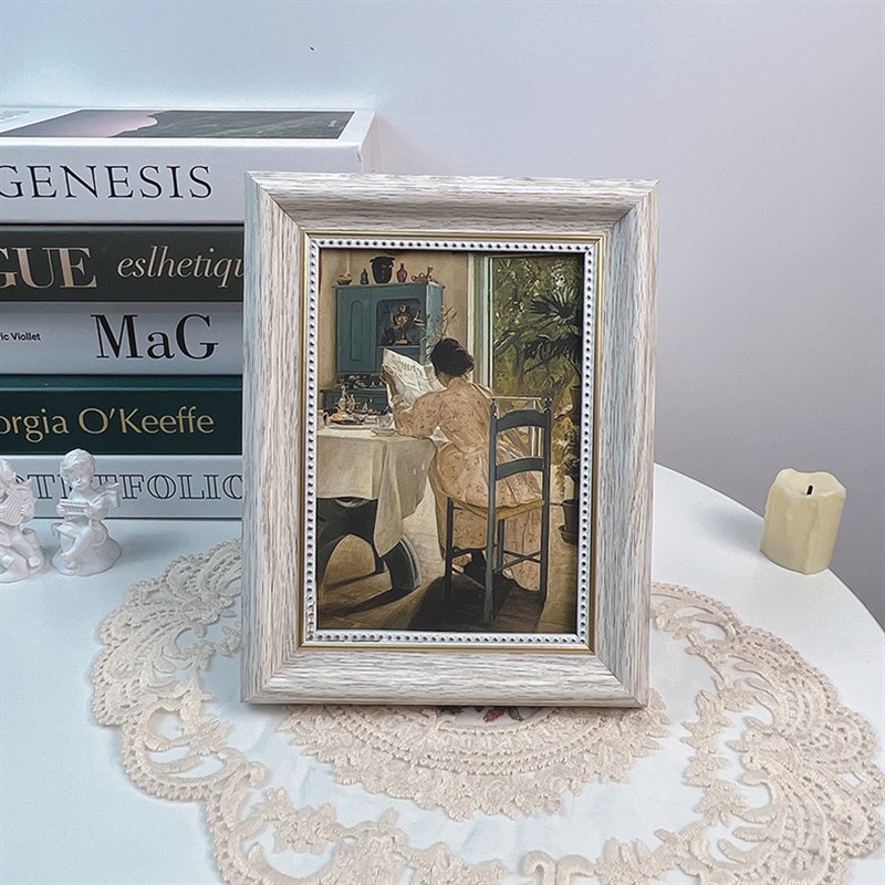 法式人物复古油画女孩卧室客厅古典装饰画挂画书桌床头柜桌面摆件图片