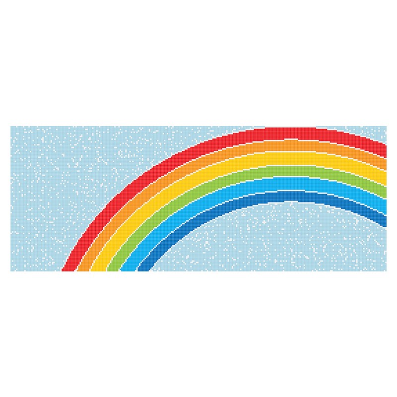 潘多拉发光夜光彩虹拼图游泳池马赛克七彩色陶瓷蓝色水池室外瓷砖