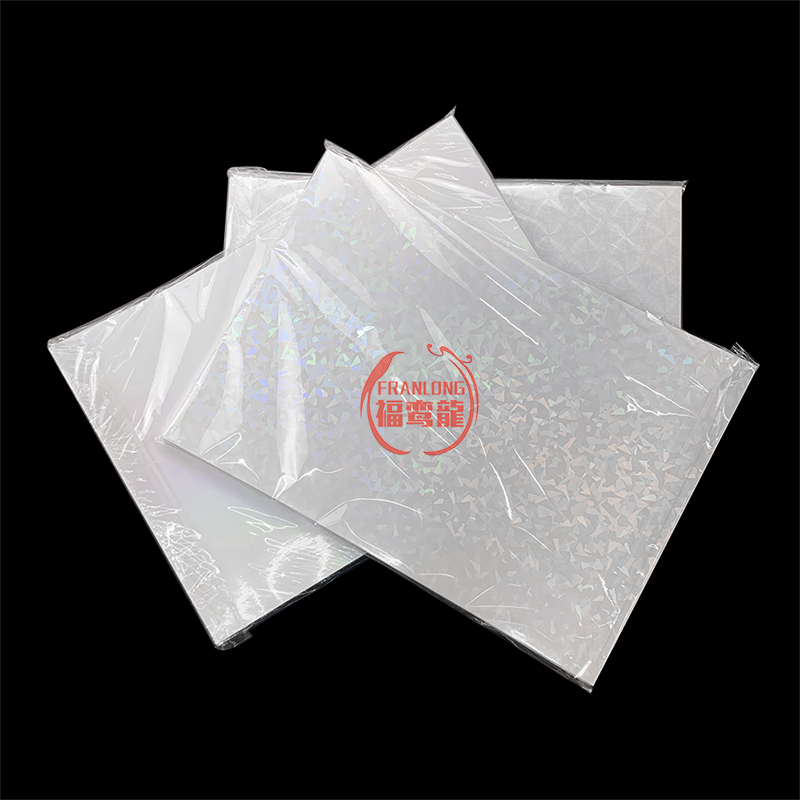 防刮镭射冷裱膜自粘膜防水照片手工diy材料素面碎玻璃星星乱点