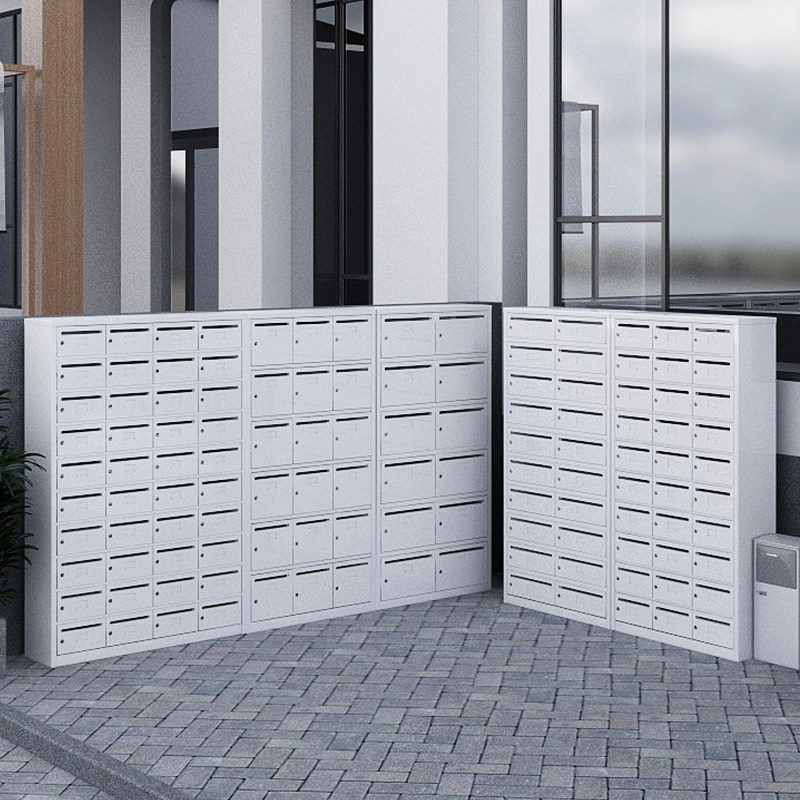 定制小区信报箱钢制多门带锁文件投递柜外防雨信件箱奶报箱