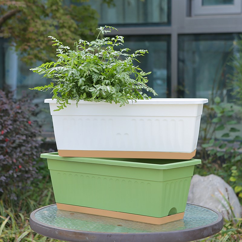 种菜盆阳台专用室内阳台种菜长条种植盆长方形盆栽盆塑料长条花盆