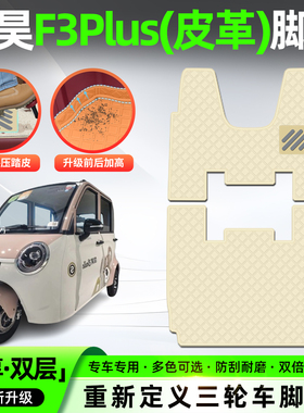 适用盛昊F3Plus电动三轮车脚垫专用脚踏垫装饰品小配件内饰脚踩垫