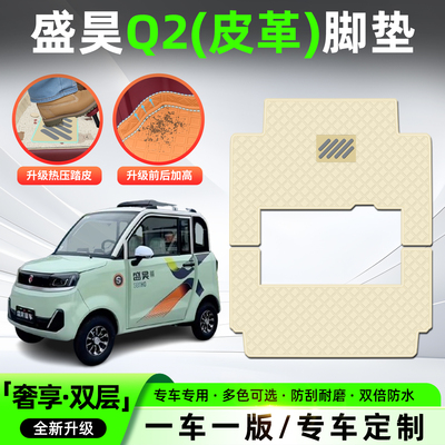 适用【盛昊Q2】四轮车皮革脚垫